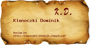 Klenoczki Dominik névjegykártya